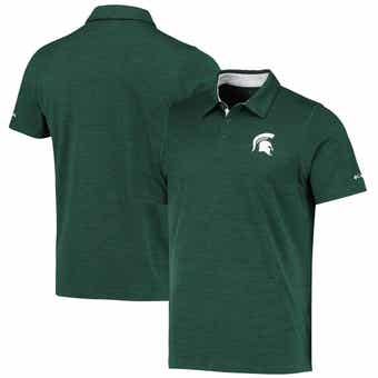 Men's Columbia PFG Green Michigan State Spartans Slack Tide Camp Button-Up  Shirt