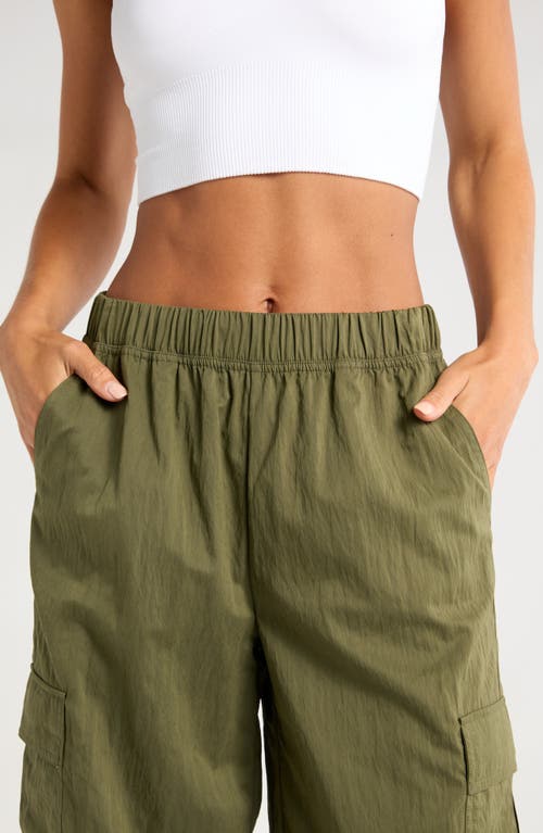 Shop Zella Boundless Utility Pants In Olive Night