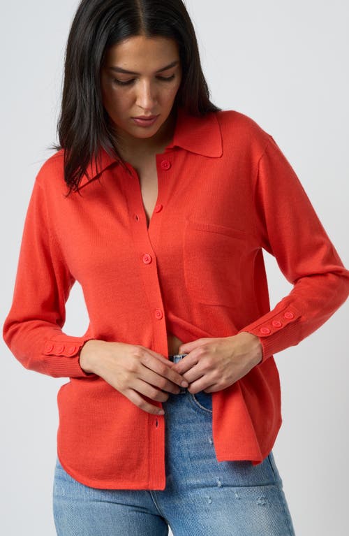 Shop Equipment Corinne Cashmere Button-up Shirt In Gazpacho