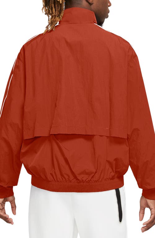 Shop Nike Solo Swoosh Track Jacket In Dragon Red/white