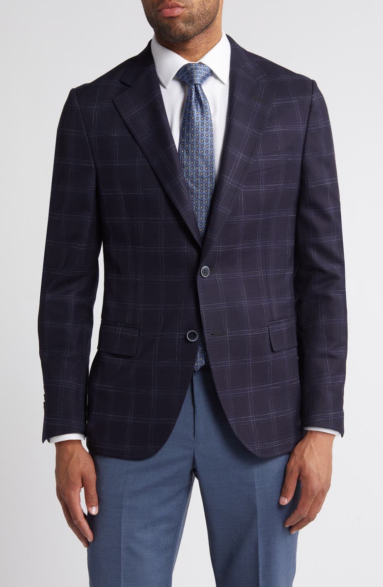 Peter Millar Hyperlight Soft Windowpane Check Stretch Wool Sport Coat ...