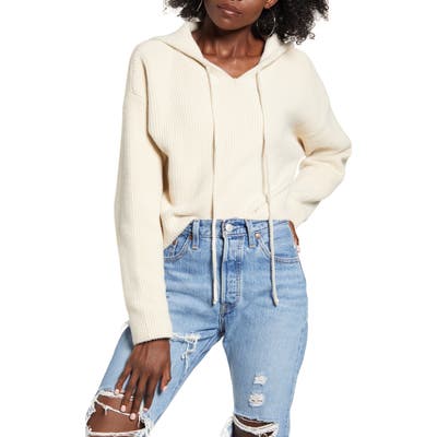 4Si3Nna Drew Hooded Sweater, Ivory