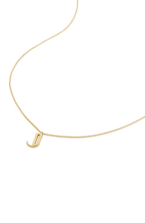 Monica Vinader Initial Pendant Necklace in Yellow Gold at Nordstrom