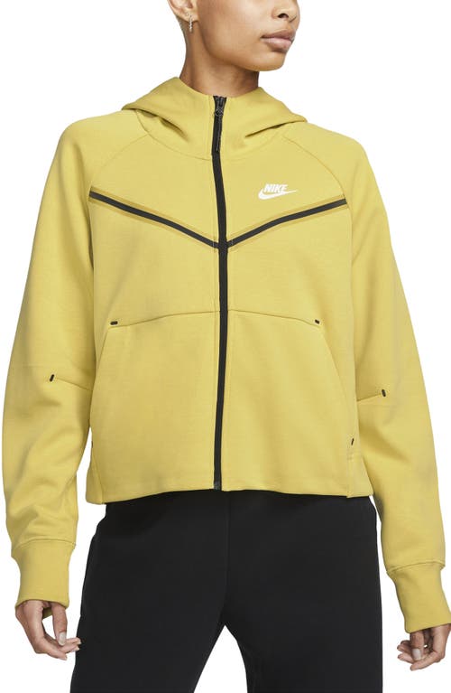 Nike Sportswear Tech Fleece Windrunner Zip Hoodie in Celery/White