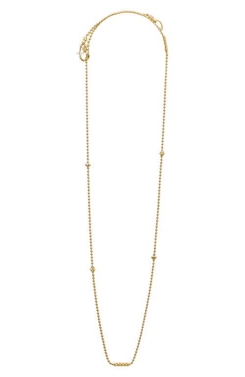 LAGOS Caviar Bars & Cages Chain Necklace in Gold at Nordstrom, Size 16 In