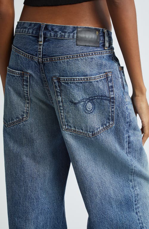 Shop R13 Darcy Loose Jeans In Barter Indigo