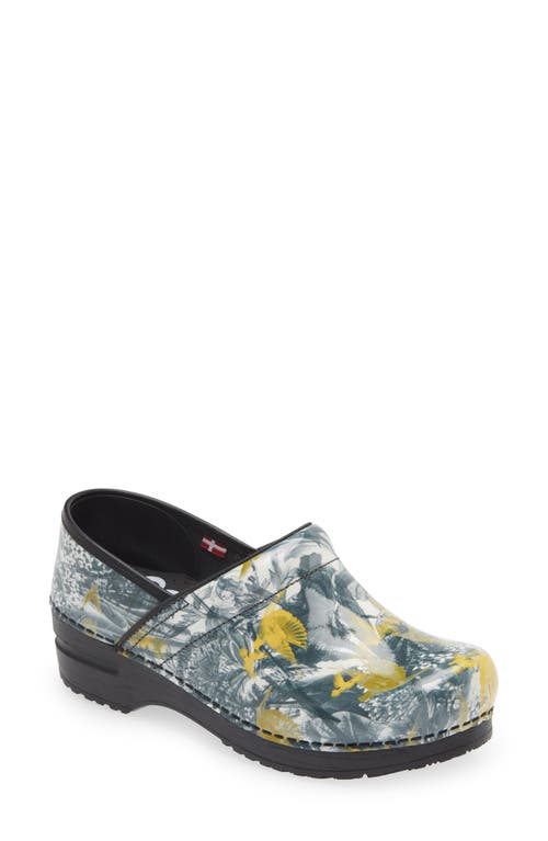 Sanita Flyaway Clog In Yellow/grey