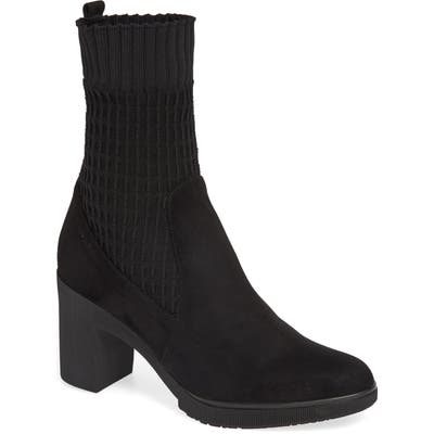 Wonders Heeled Knit Bootie - Black