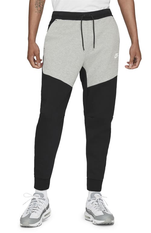 Nike Men's Tech Fleece Jogger Sweatpants in Black/Dark Grey/White