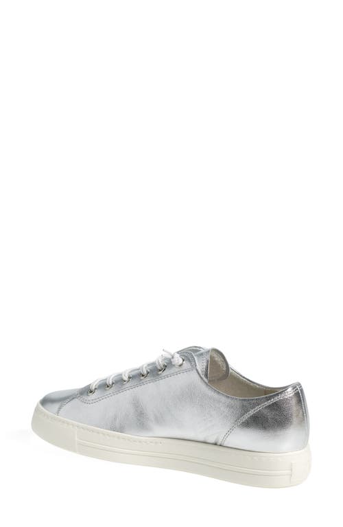 Shop Paul Green Hadley Platform Sneaker In Aluminium Metalic Nappa