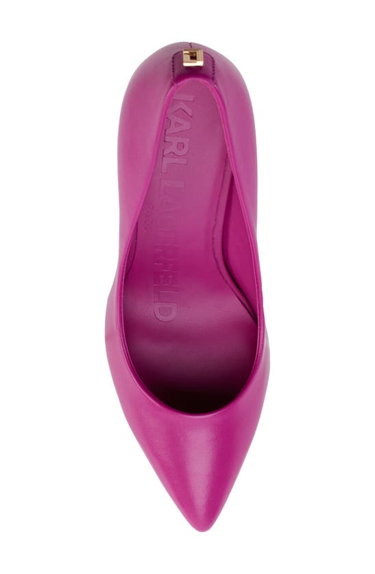 Shop Karl Lagerfeld Royale Pointed Toe Pump In Cactus Flo