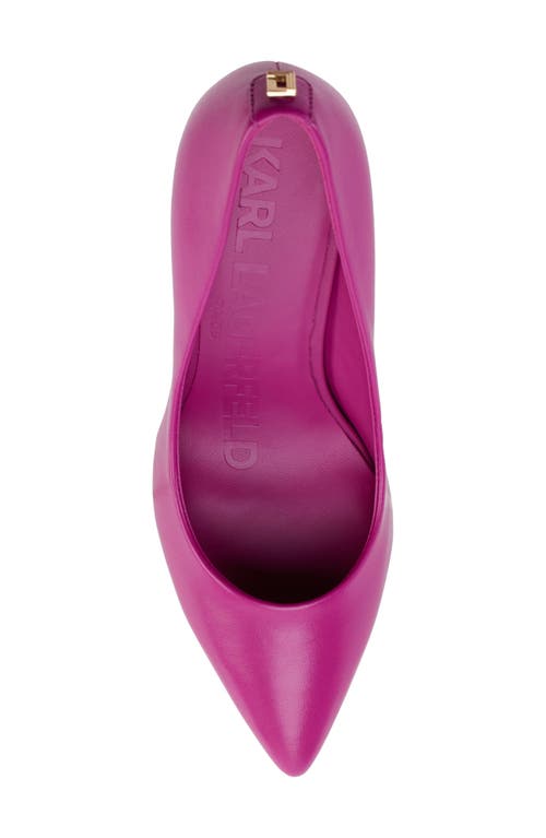 Shop Karl Lagerfeld Paris Royale Pointed Toe Pump In Cactus Flo