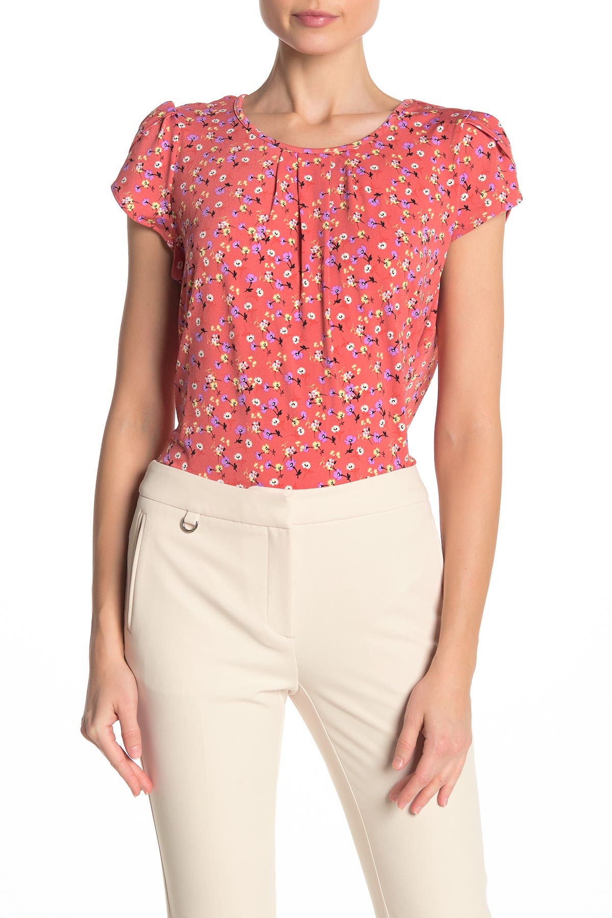 adrianna papell polka dot top