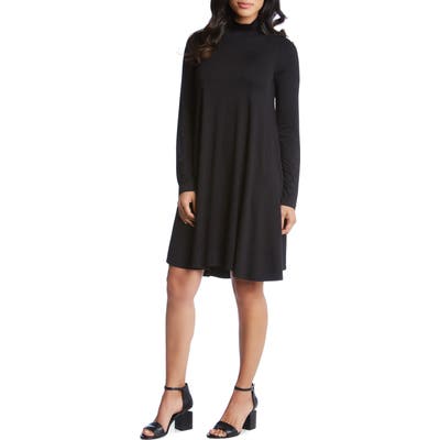 Karen Kane Maggie Turtleneck Trapeze Dress, Black
