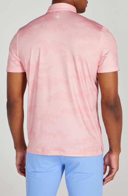 Redvanly Arundel Digital Cloud Print Performance Golf Polo In Peony