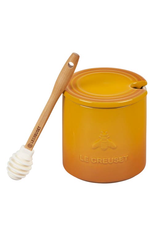Le Creuset Stoneware Honey Pot & Dipper in Nectar at Nordstrom, Size 14 Oz