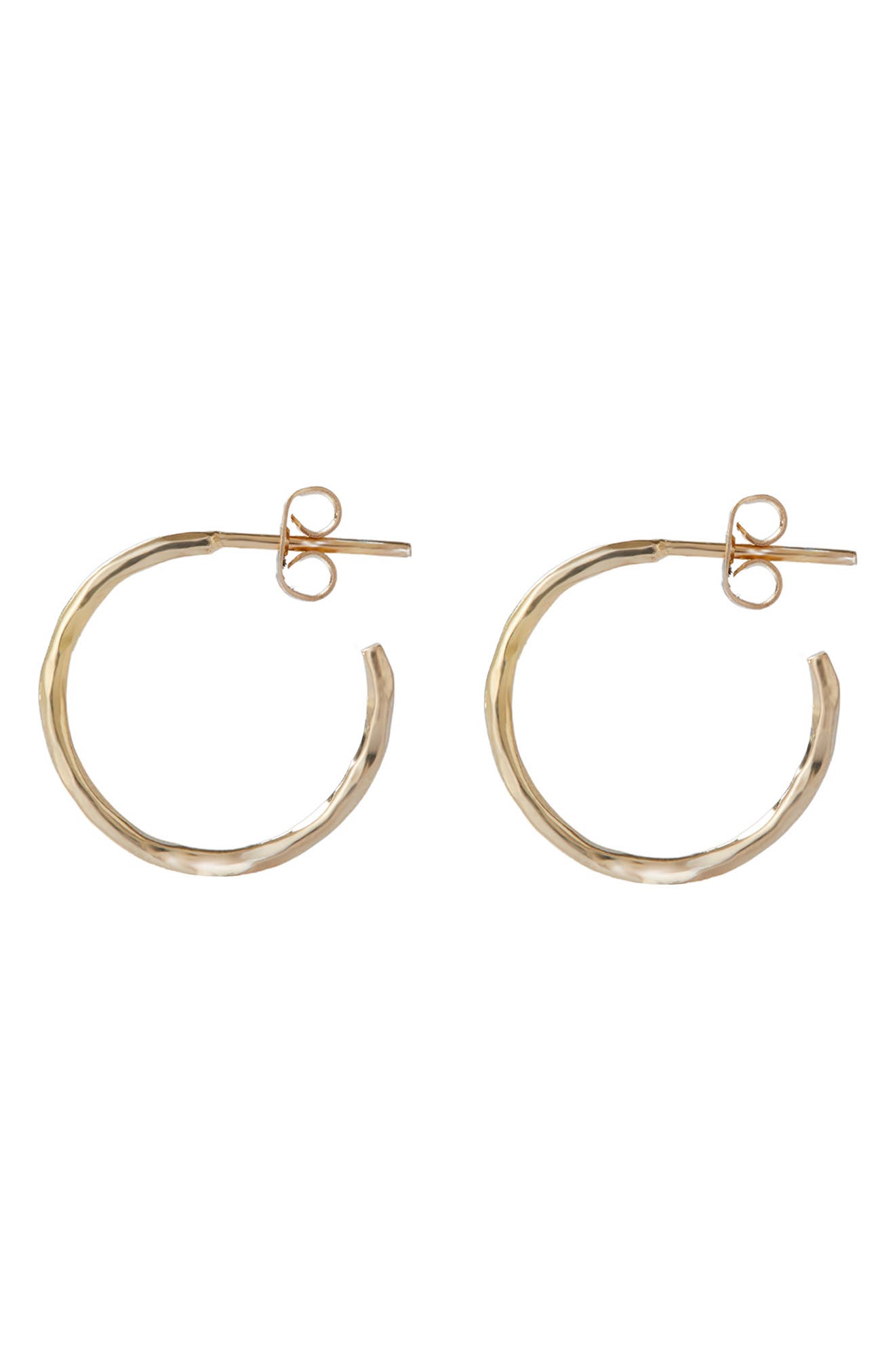 argento vivo hammered hoop earrings