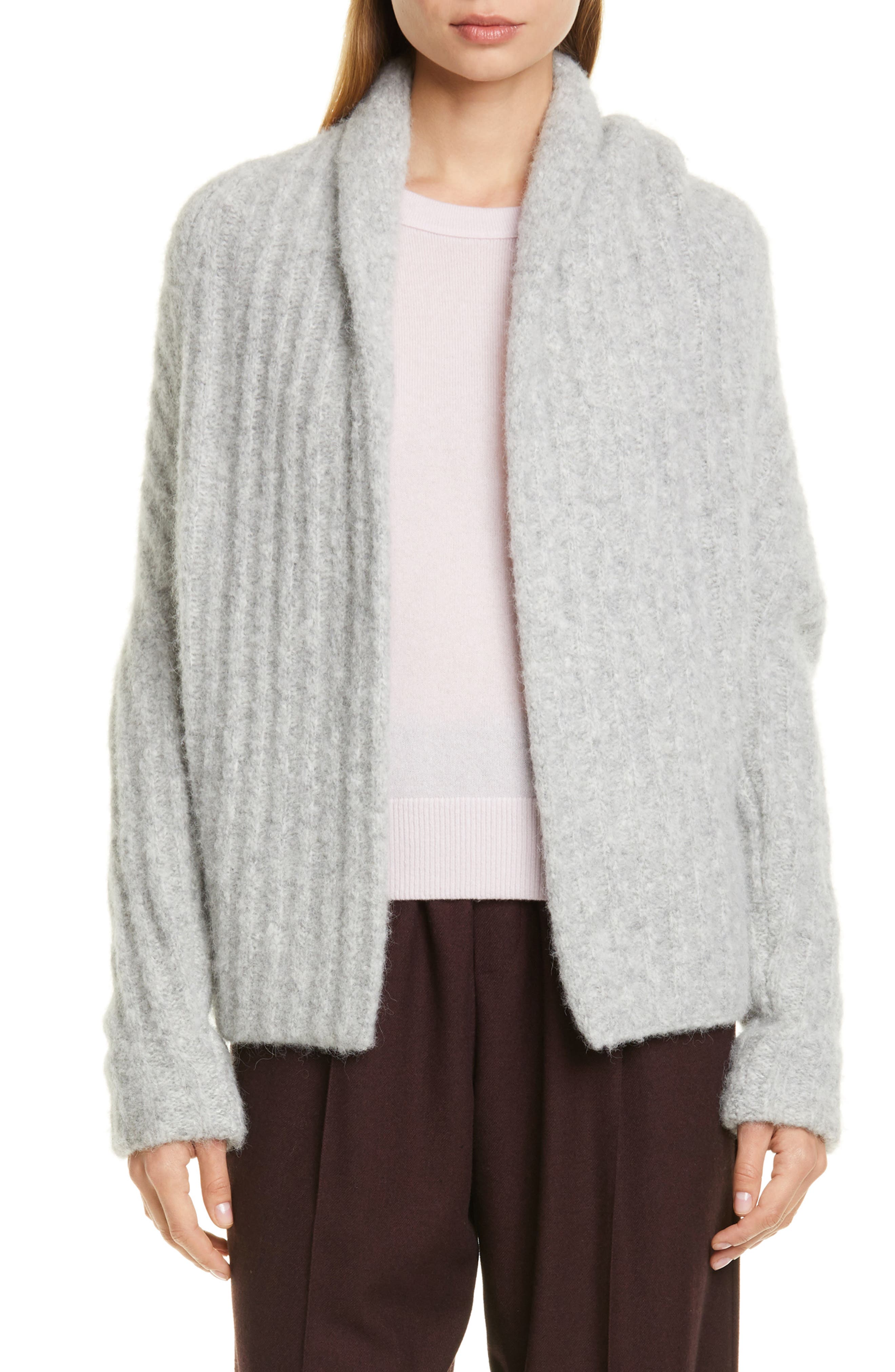 vince textured shawl cardigan