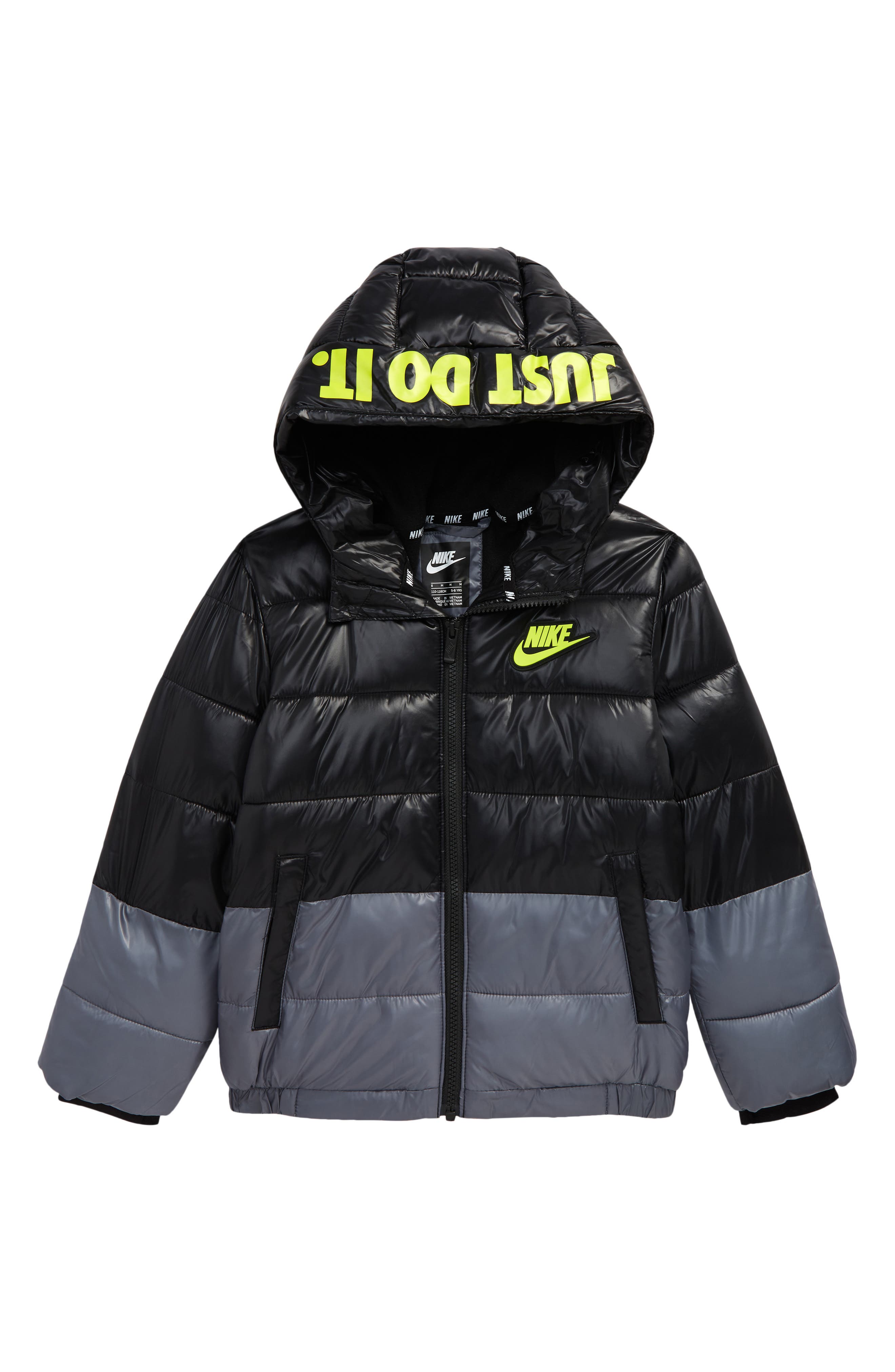 boys long puffer coat