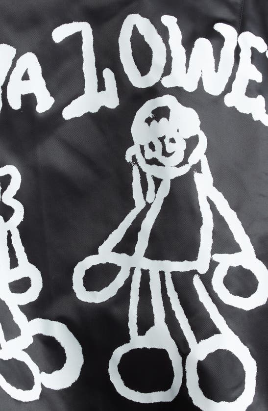 Shop Chopova Lowena Crochet Trim Recycled Nylon Bomber Jacket In Black