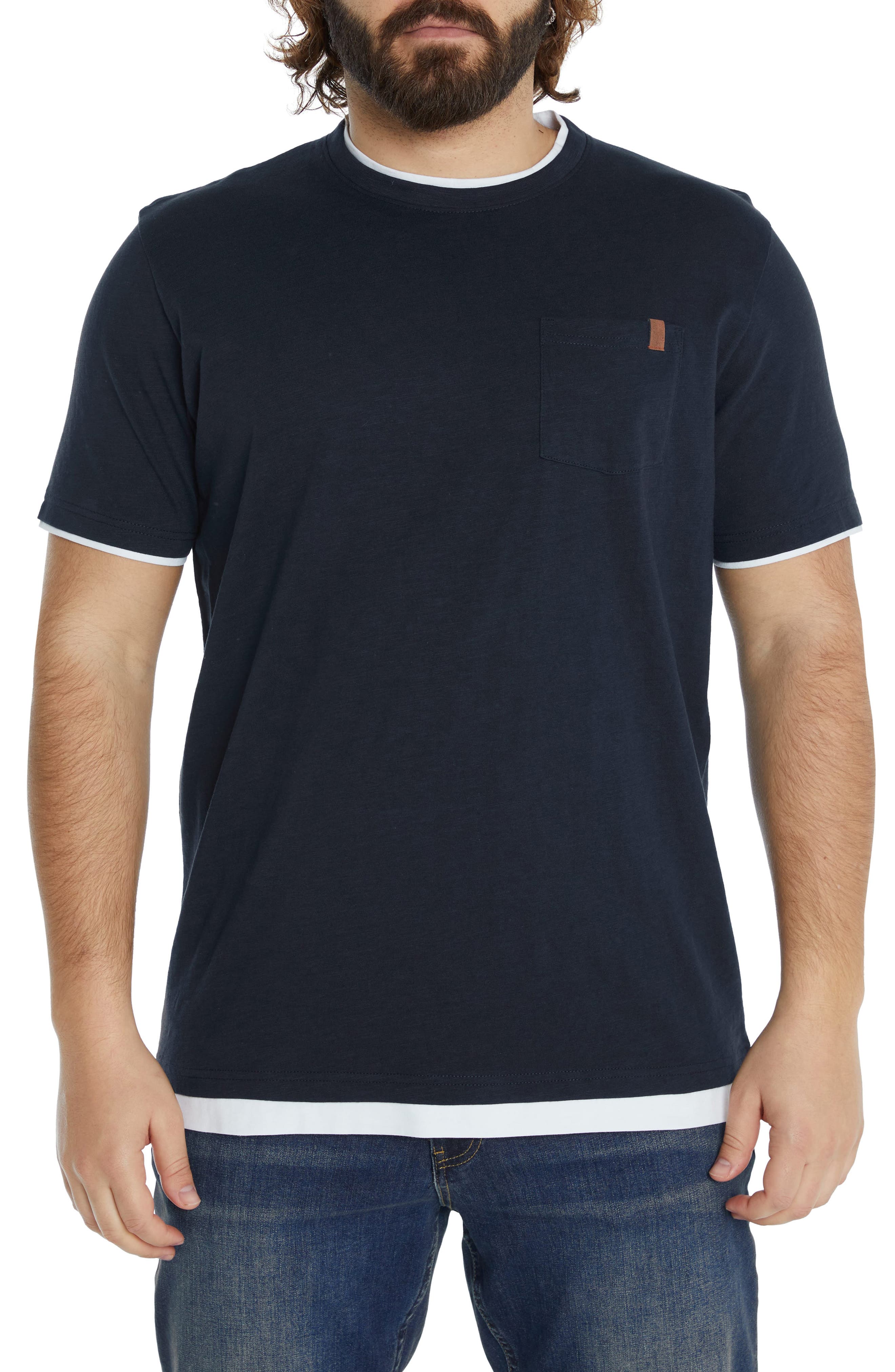 Johnny Bigg Layered Look Cotton Pocket T-Shirt
