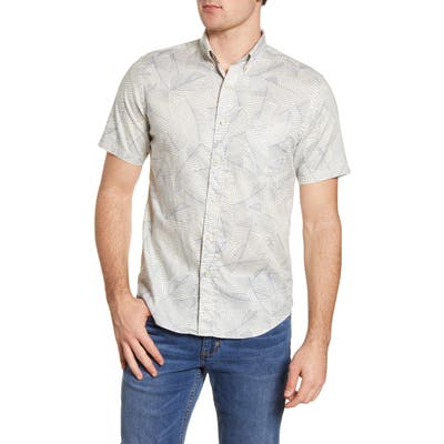 Faherty Everyday Regular Fit Short Sleeve Button-Down Shirt, White