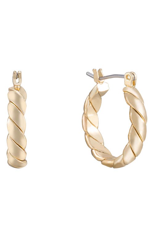 Ettika Textured Huggie Hoop Earrings in Gold at Nordstrom