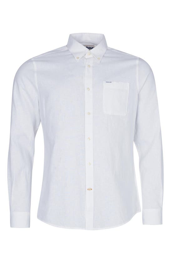 Barbour Men's Nelson Tailored-fit Solid Button-down Shirt In White