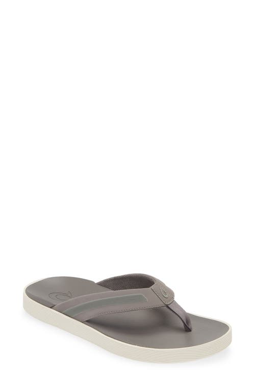 Shop Olukai Leeward Flip Flop In Graphite/graphite