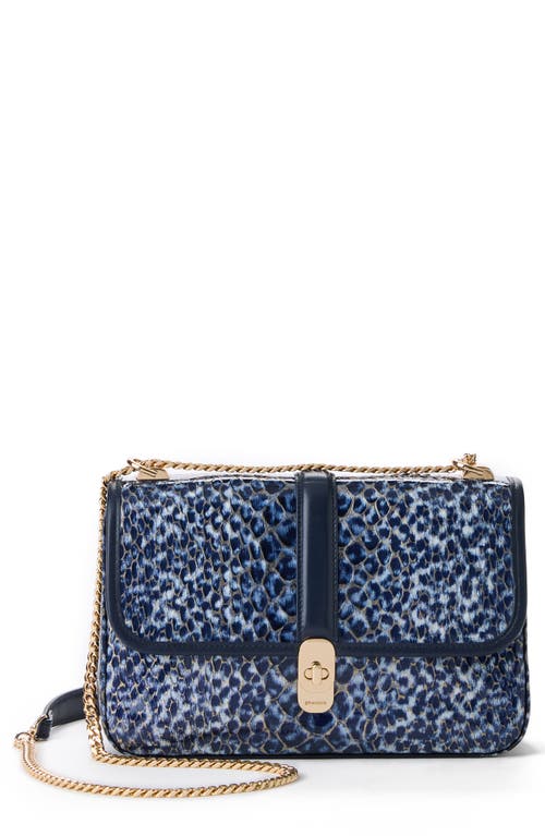 Rosalie Leather Convertible Crossbody Bag in Navy