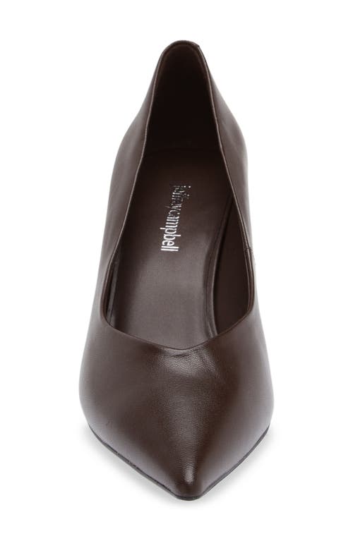 Shop Jeffrey Campbell Hourglass Pointed Toe Pump In Dark Brown