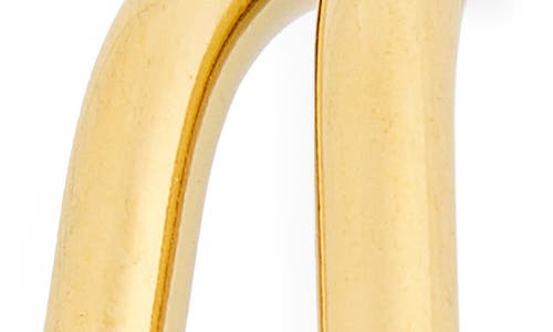 Sterling Forever Vienna Double Prong Hoop Earrings In Gold