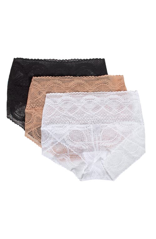 Felina Mock Wrap 3-Pack Lace Briefs in Pack E