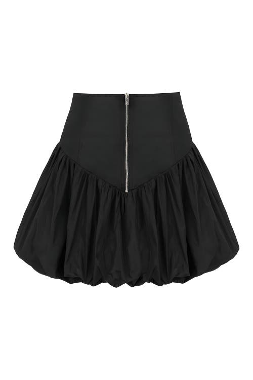Shop Nocturne Taffeta Mini Skirt In Black