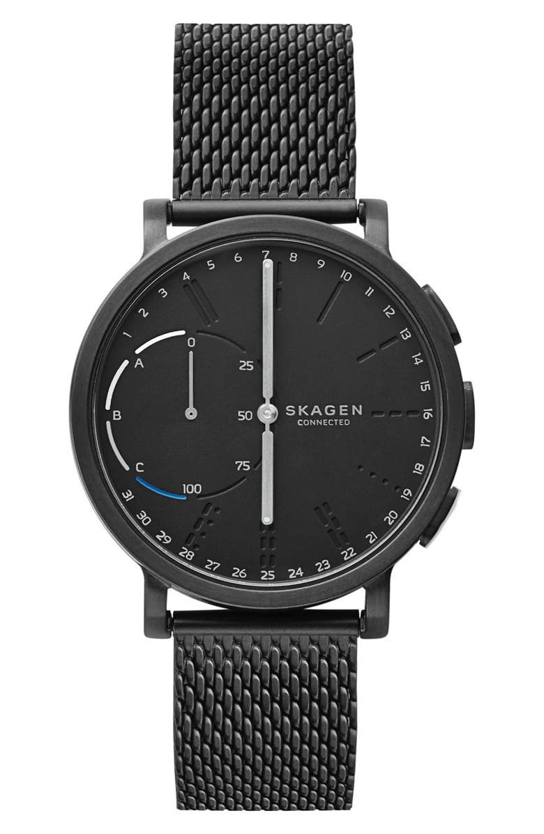 Skagen Hagen Connected Mesh Strap Hybrid Smart Watch, 42mm | Nordstrom