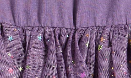 Tucker + Tate Kids' Sparkle Long Sleeve Tutu Dress In Purple Montana