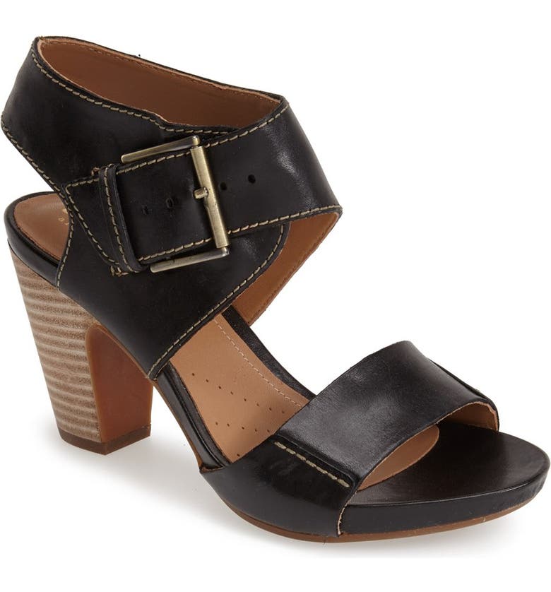 Clarks® 'Okena' Stacked Heel Leather Sandal (Women) | Nordstrom