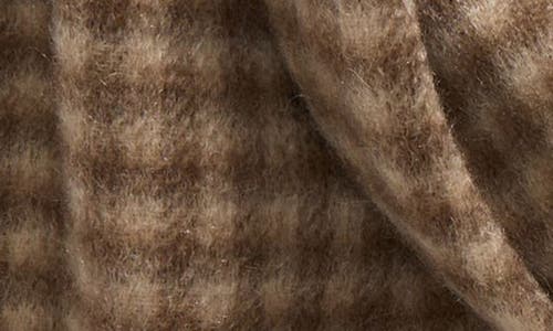Andrew Stewart Gingham Plaid Cashmere Scarf In Beige