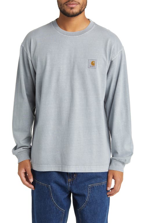 Carhartt Work In Progress Vista Long Sleeve Cotton T-Shirt in Mirror Garment Dyed at Nordstrom, Size Small