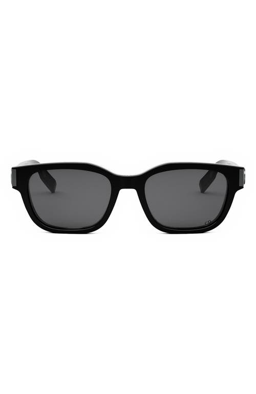 Shop Dior Cd Icon S1i 54mm Geometric Sunglasses In Shiny Black/smoke