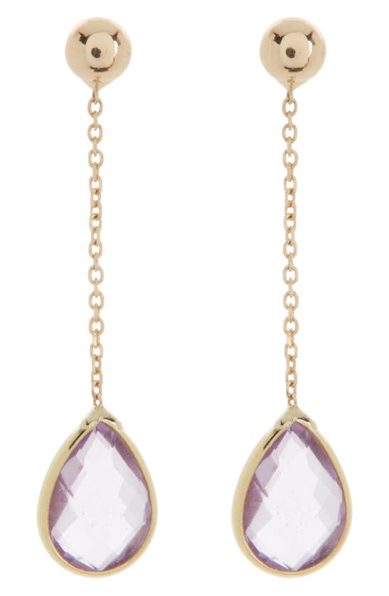 BONY LEVY 18K YELLOW GOLD IRIS AMETHYST DROP EARRINGS