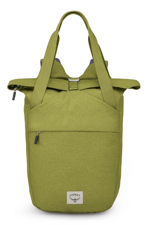 Arcane Recycled Polyester Hybrid Tote Pack in Matcha Green Heather