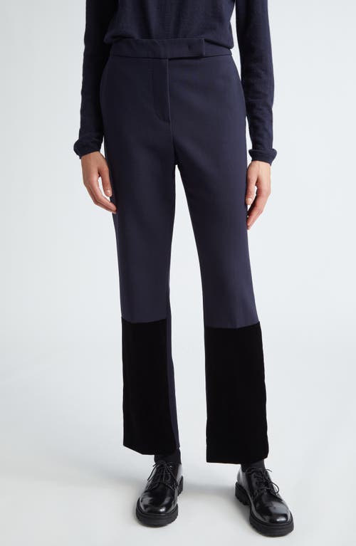 Shop Max Mara Aire Colorblock Camel Hair Trousers In Ultramarine