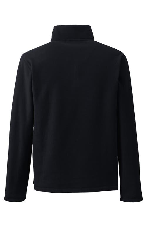 Lands' End School Uniform Young Lightweight Fleece Quarter Zip Pullover In Black