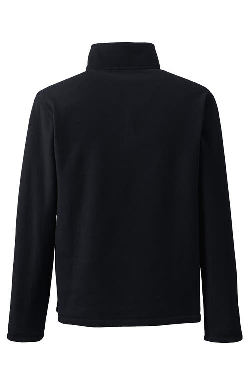 Shop Lands' End School Uniform Young  Lightweight Fleece Quarter Zip Pullover In Black