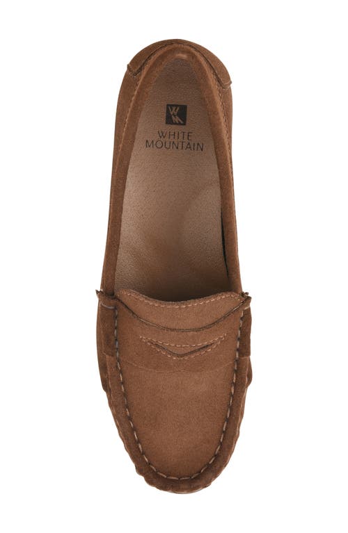 Shop White Mountain Footwear Cashews Penny Loafer In Hazel/suede