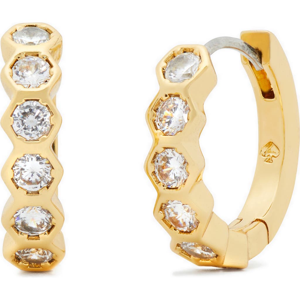 Kate Spade New York Hexagon Huggie Earrings In Gold