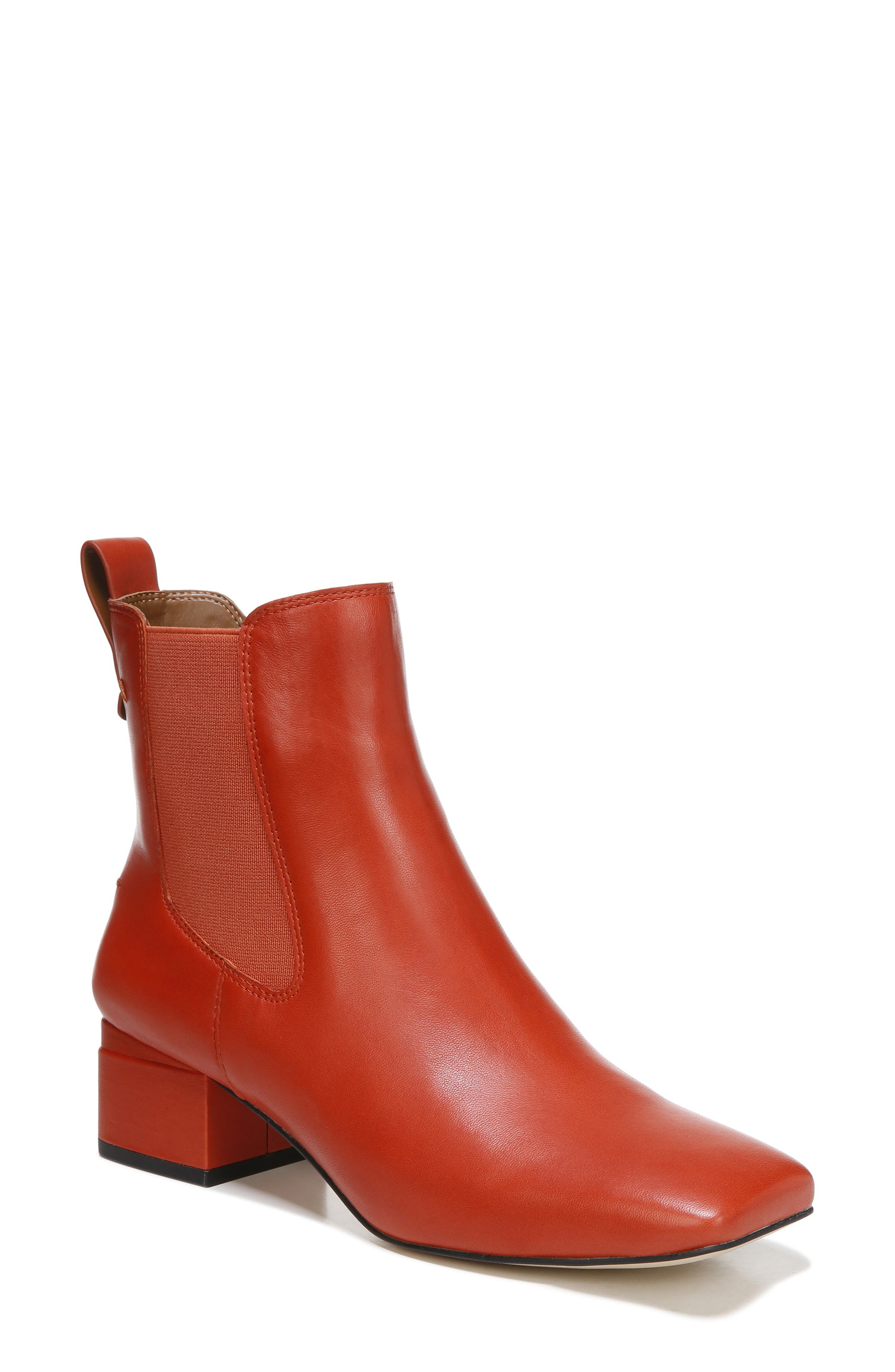 red bootie heels