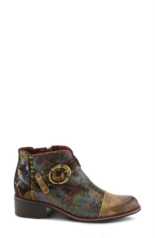 L'artiste By Spring Step Georgiana Scope Bootie In Olive Multi