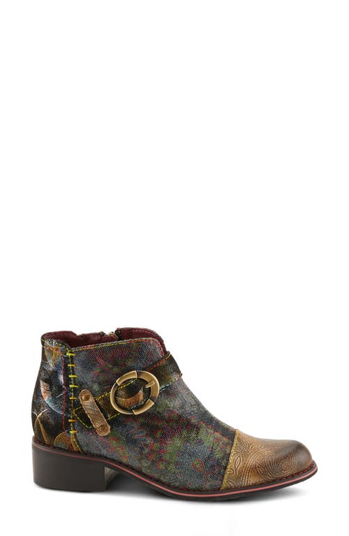 Shop L'artiste By Spring Step Georgiana Scope Bootie In Olive Multi